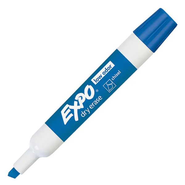 Marker - Low Odor Dry-Erase Chisel Tip Blue 80003 12/BX
