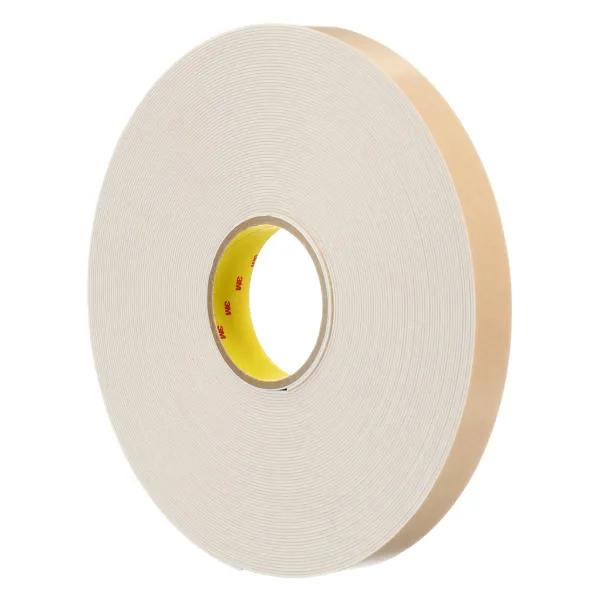 Foam Tape - Polyethylene D/C White 4496 12MMx33M 62MIL 18/CS