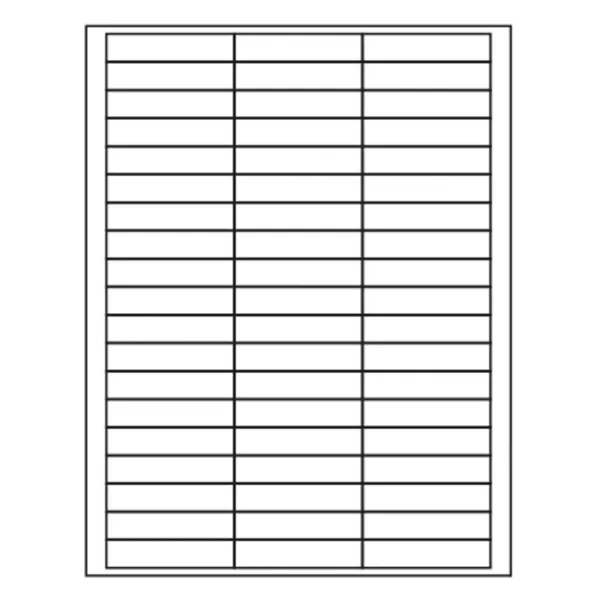 Labels - Laser Sheets White LS-57A 2-9/16INx9/16IN 57/SHEET 28500/BX