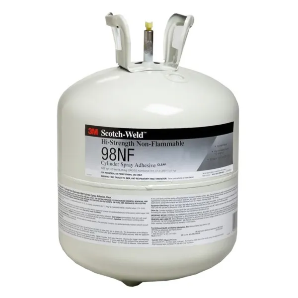 Spray Adhesive - Scotch-Weld™ Hi-Strength Non-Flammable Clear 98NF 37LB CYLINDER 1/CS