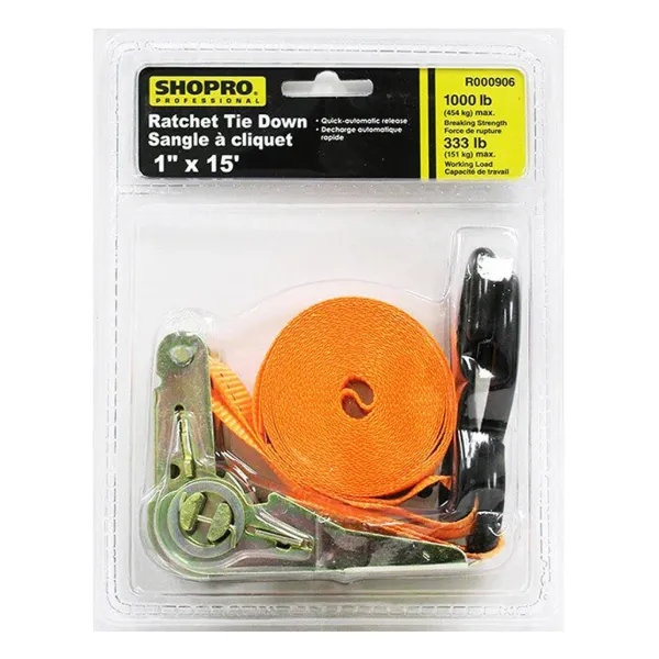 Ratchet Tie-Down Strap R000906 1INx15FT 1000LB 24/CS