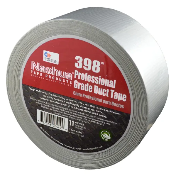 Cloth Duct Tape - Polyethylene Coated Silver 398 48MMx55M 11MIL 24/CS