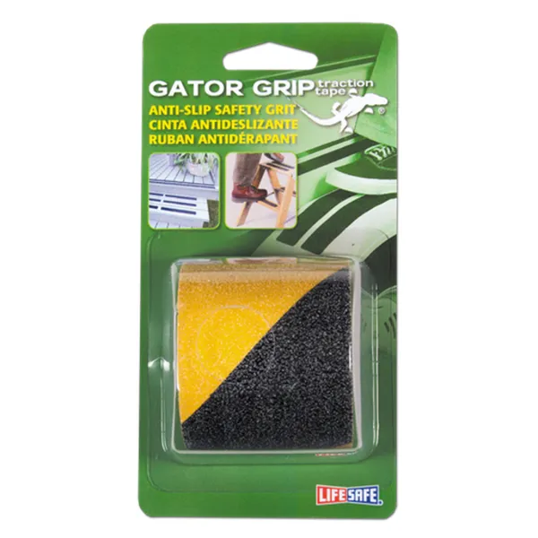 Safety Tape - Anti-Slip Grit Gator Grip® Black/Yellow RE186 2INx60FT 6/CS