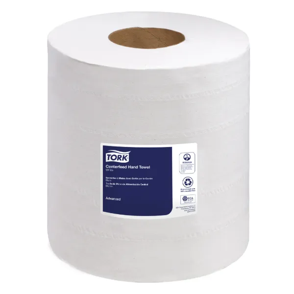 Paper Towel - 2-Ply Centrefeed White 121202 8.25IN x 11.8IN 610 SHEETS/RL 6/CS