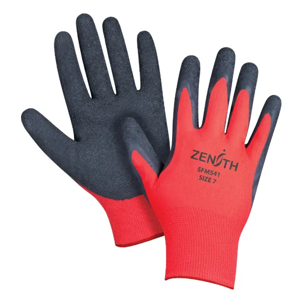 Gloves - Rubber Latex Palm Coated Red/Grey Palm SFM542 Medium
