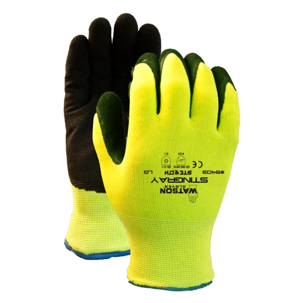 Gloves - Thermal Lined Nitrile Foam Coated Stealth Stingray Neon Yellow/Black 9403 Medium 6PR/PK