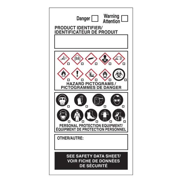 Vinyl Label - On-The-Spot WHMIS 08661 2IN x 4IN 25/BX