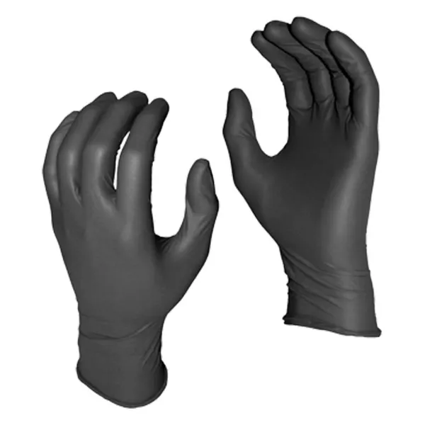 Gloves - Heavyweight Nitrile Disposable Grease Monkey® Black 5555PF 8MIL Large 50/BX