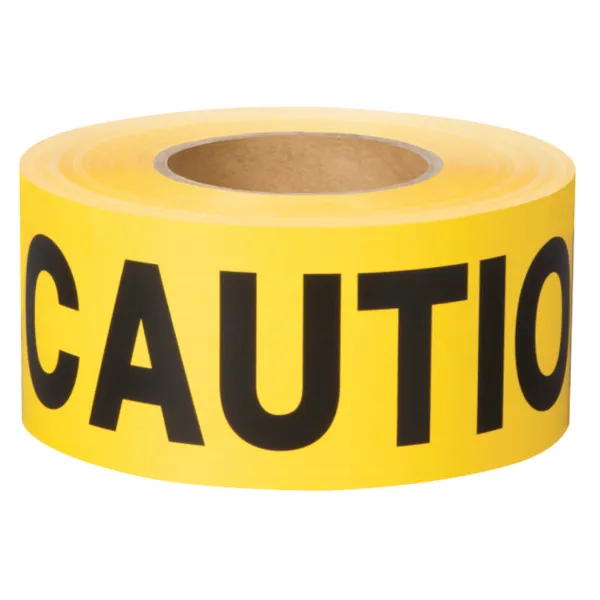 Barricade Tape - "Caution" Black/Yellow 6891-1M 72MM x 1000' 4/CS