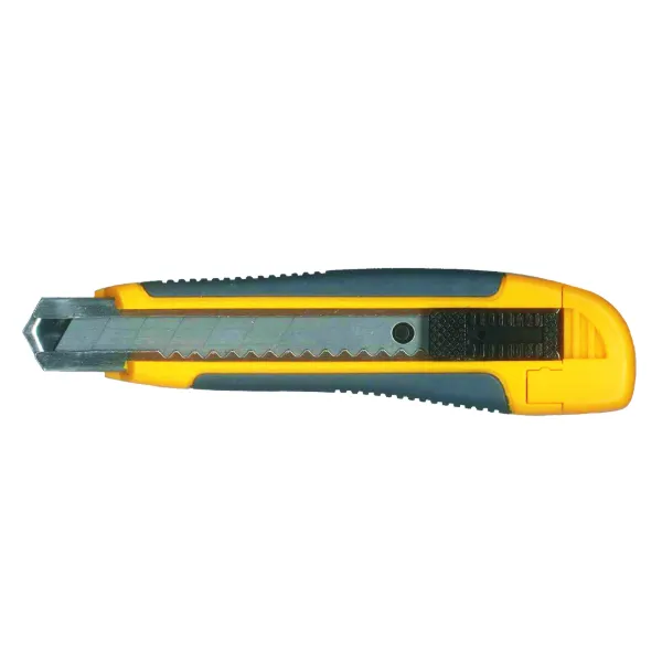 Utility Knife - Heavy Duty Rubber Grip Auto-Lock Yellow K000463 24/PK 240/BX