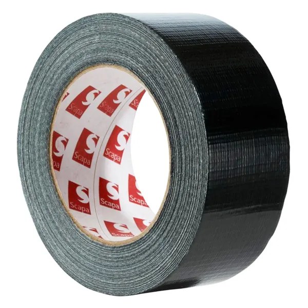 Cloth Duct Tape - Polyethylene Coated Black 442 96MMx55M 8.5MIL 12/CS