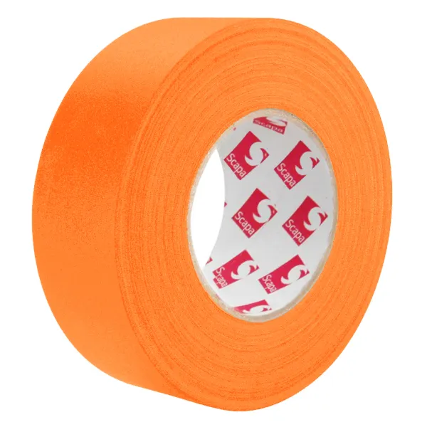 Cloth Tape - Gaffers Neon Orange 125 12MMx55M 11MIL 12/CS