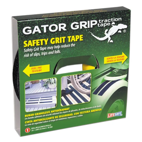 Safety Tape - Anti-Slip Grit Gator Grip® Black SG7001CB 1INx60FT 12/CS