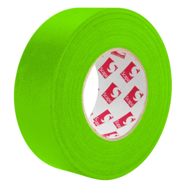 Cloth Tape - Gaffers Neon Green 125 24MMx55M 11MIL 12/CS