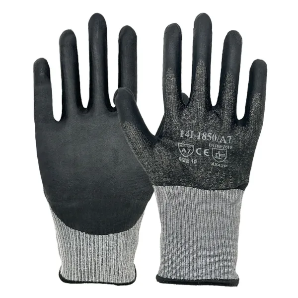 Gloves - Cut Resistant Level A7 HPPE Grey/Black 1850/A7 Large - Size 9 1/PR 12/PKG