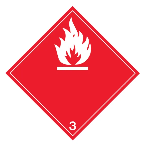 Labels T.D.G. - Class 3 Flammable Liquid GFL-5 4IN x 4IN 500/RL