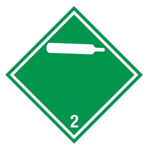 Labels T.D.G. - Class 2 Compressed Gases GFL-6 4IN x 4IN 500/RL