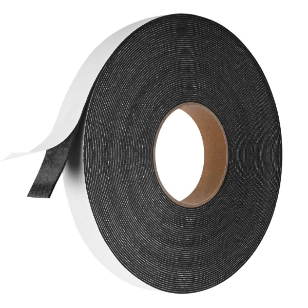 Foam Tape - Neoprene S/C Black 411AC 0.375" x 60' 1/8" 48/CS