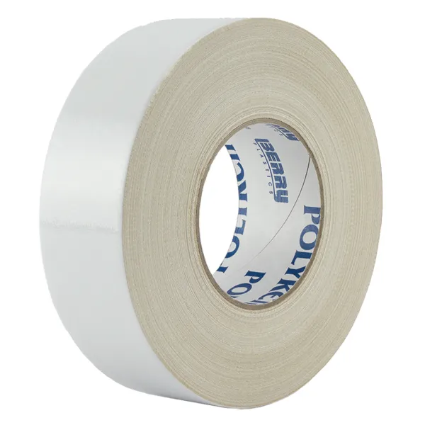 Cloth Duct Tape - Polyethylene Coated Solvent Resistant White 221 48MMx55M 12MIL 24/CS