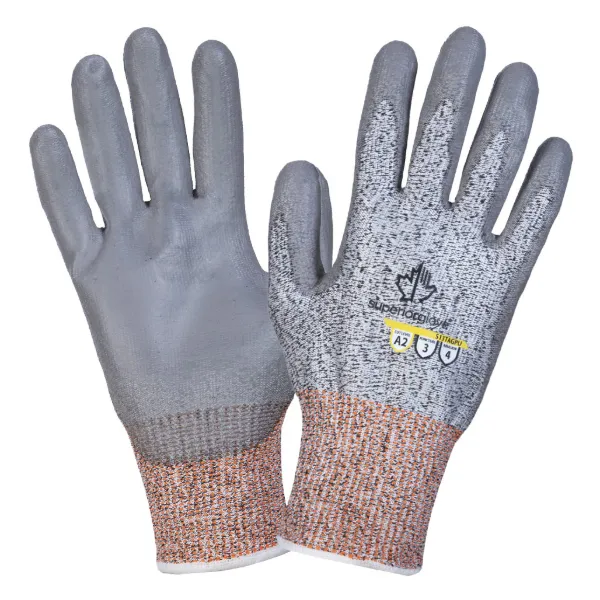 Gloves - Cut Resistant Polyurethane Coated Grey TenActivT Size 9 12PR/PK 10/CS